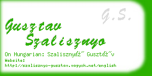 gusztav szalisznyo business card